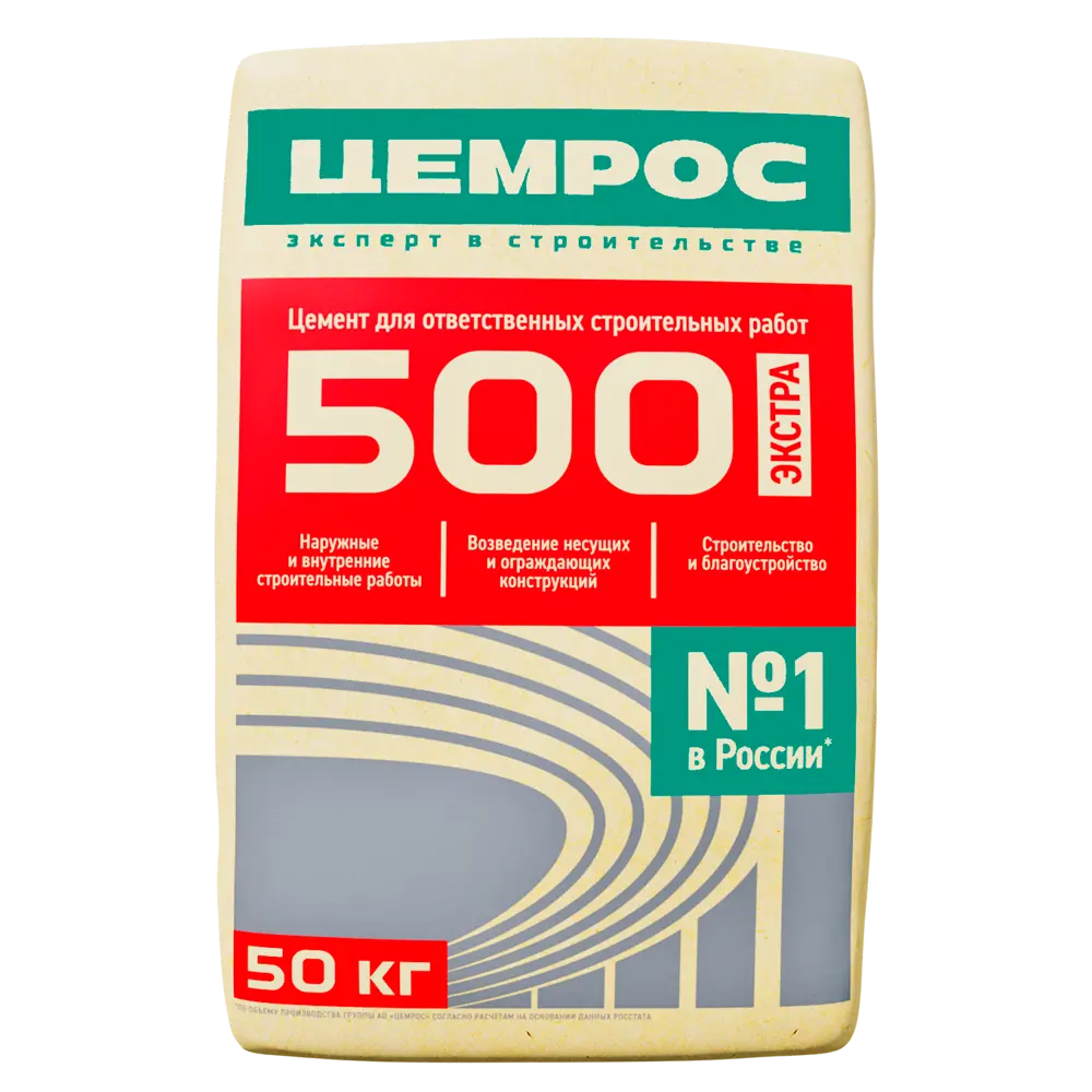 Цемент Цемрос М500 ЦЕМ II А-Ш 42.5 Н 50 кг